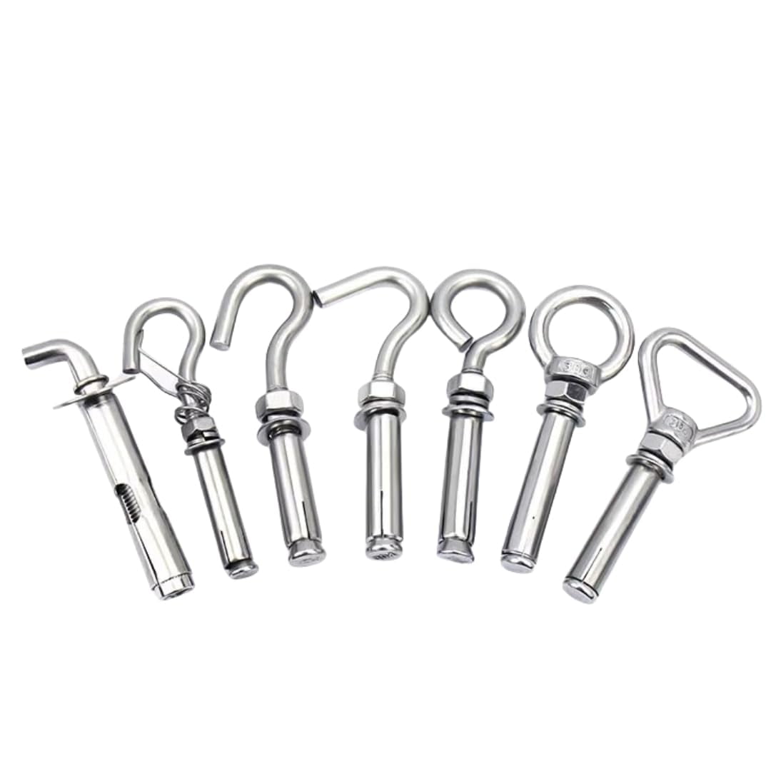 Stainless Steel Concrete Eye Bolt Anchor Eyebolt Wall Concrete Brick Anchor Expansion Bolts Ring Screw Eyes