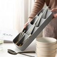 thumbnail image 2 of Organizador de cajones de cocina, organizador de cajones de cubiertos de cocina compatible con cuchillo de cuchara compatible Afortunado Sencillez, 2 of 5