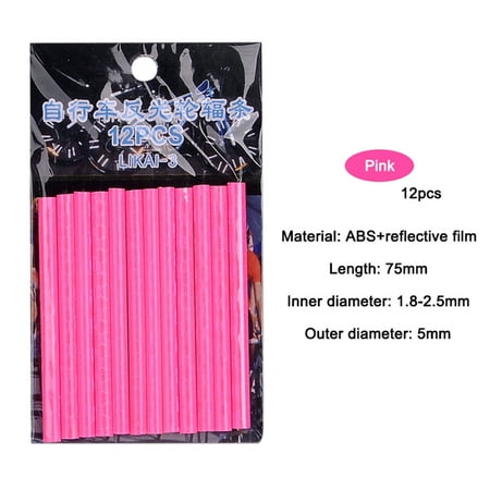

Bike Spokes That Steal The Spotlight HIMIWAY Glow-In-The-Dark Spokes 12Pcs Riding Bike Bicycle Wheel Spoke Reflector Reflective Mount Clip Tube Cycling Warning-Strips