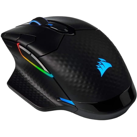Dark CORE RGB PRO SE Wireless FPS/MOBA Gaming Mouse with Qi Charging – 18,000 DPI – 8 Programmable Buttons – Sub-1ms Wireless – iCUE Compatible – PC, Mac, PS5, PS4, Xbox – Black
