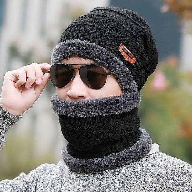 Gorro de invierno nuevo para hombre, gorro de lana gruesa con forro polar, cálido gorro de algodón para invierno, gorro tejido para otoño e invierno para mujeres jóvenes, venta al por mayor