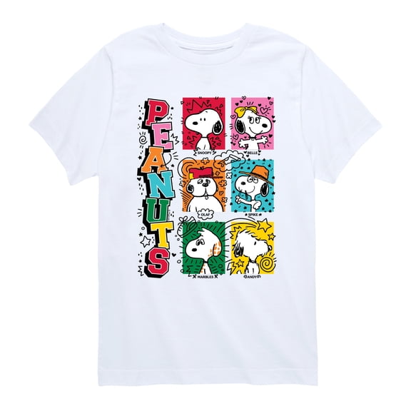 Peanuts - Snoopy Siblings Yearbook - Youth Boys Short Sleeve Graphic T-Shirt