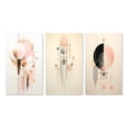 thumbnail image 2 of Designart "Retro Pink Circular Boho Chic Geometrics" Modern Geometric Wall Art Set Of 3 - Pink Abstract Canvas Set For Living Room Decor, 2 of 7