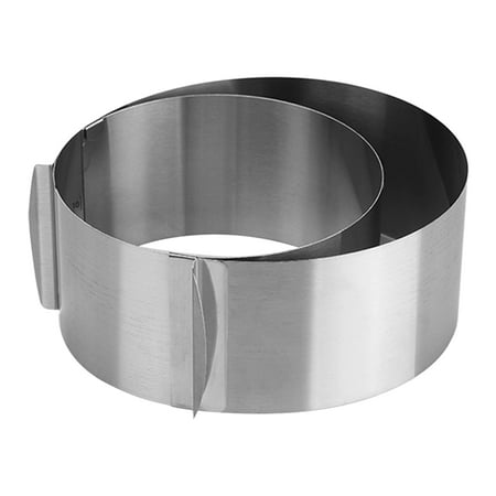 

Reusable Cake Ring Stainless Steel Adjustable Mousse Mold 6-12inch Cooking Tool