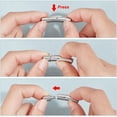 thumbnail image 5 of 6 Sets Bayonet Clasp 304 Stainless Steel Bayonet Necklace Clasps with Push Button Column Clasp 4mm Hole Cord Column Leather Cord Push End Cap Snap for Jewelry Making Gray, 5 of 9