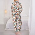 thumbnail image 3 of Bingfone Womens Pajama Sets Colorful Butterfly Print,Long Sleeve Loungewear Pajamas Set-Medium, 3 of 8