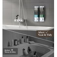 thumbnail image 6 of Luxspire Shampoo and Conditioner Dispenser, No Drill Wall Mounted Shower Soap Dispenser 2 Chamber with Waterproof Labels, Easy Refill Soap Dispenser for Bathroom Hotel Kitchen, Silver, 6 of 7
