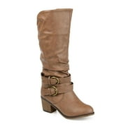 Journee Collection Late Women's Tall Boots Color: Taupe Size: 6.5