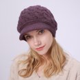 thumbnail image 3 of Winter knitted hat with fleece inside lined warm, 3 of 5