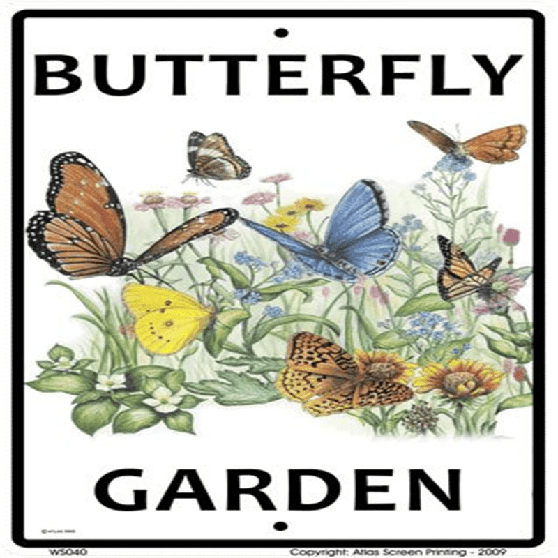 Butterfly Garden 10" X 15" Aluminum Sign