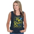 thumbnail image 4 of He Is Risen Jesus Christ Christian Tank Top Tee Shirt Women Brisco Brands S, 4 of 6