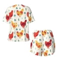 thumbnail image 5 of Naloa Flower Chicken Women's Short-Sleeved Pajama Set, Loungewear, Summer pajamas, Breathable Cozy - 3X-Large, 5 of 9