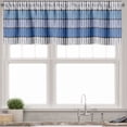thumbnail image 3 of Ambesonne Abstract Valance & Curtain, Modern Boho Row of Stains, 55"x30", Blue Lilac and Dark Grey, 3 of 7