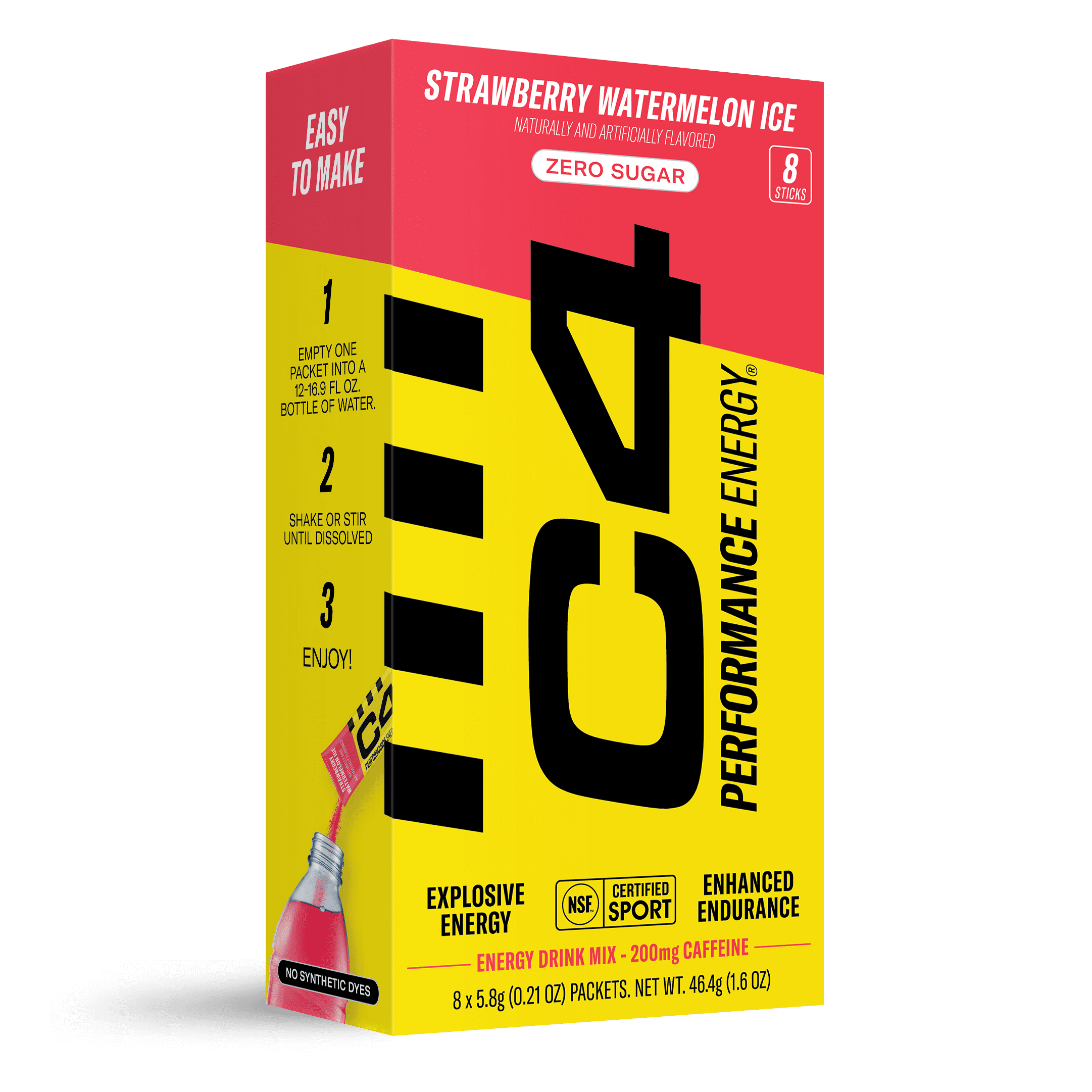 (6 pack) C4 Performance Energy Powder Mix Strawberry Watermelon Ice, 8 Pack