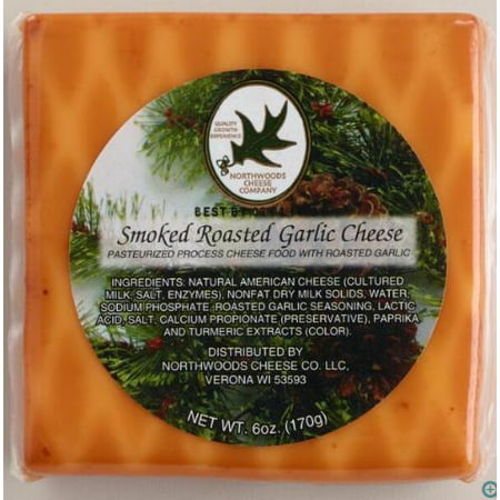 Northwoods Smoked Roasted Garlic Cheese 6 oz.(Pack of