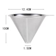 thumbnail image 2 of opvise Coffee Filter 304 Stainless Steel Double Layer Fine Mesh Paperless Reusable Pour Over Coffee Dripper Cone Strainer Funnel, 2 of 14