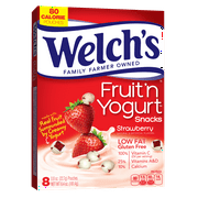 Welch's Fruit N' Yogurt Fruit Snacks Strawberry, 0.8 oz, 8 Count
