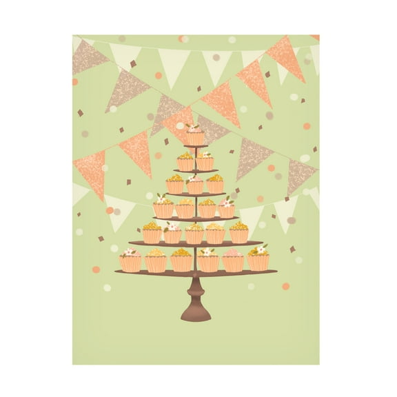 Canvas Wall Art - Christine Rotolo 'Party Time Desserts 5' Wall Art for Living Room, Bedroom, or Office Décor by Trademark Fine Art - 14 x 19 Inches