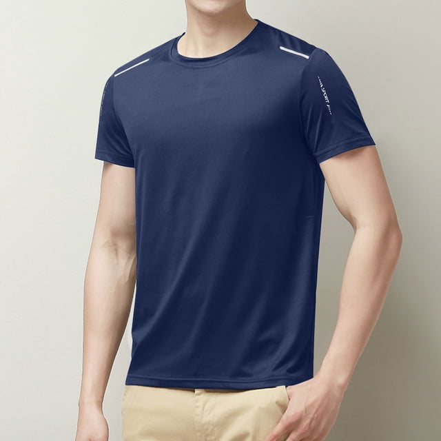 pstuiky camisetas de hombre, Blusas/camisetas casuales de verano para hombre, de color liso y cuello redondo ropa de hombre xxxxl