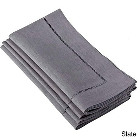 

Fennco Styles Hemstitched Dinner Napkin Set of 4 (slate)