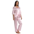thumbnail image 4 of Pajamas Set for Women Two Piece PJS Sets Shorts - Womens Silk Satin Pajamas Comfortable Soft Loungewear Sleepwear Set 2023 S-XXL, 4 of 7