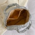 thumbnail image 3 of Bolso bandolera para mujer Bolso de hombro acolchado informal Bolsos y monederos (Plata), 3 of 9