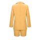 thumbnail image 5 of Puntoco Traje de negocios para mujer, trajes de 2 piezas, manga larga, cuello vuelto, tops, pantalones cortos sólidos Puntoco Puntoco-3118, 5 of 9