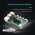 thumbnail image 1 of Disipador De Calor 3 disipadores de calor de aluminio para Raspberry Pi 4B disipador de calor almohadilla de refrigeración (negro), 1 of 5