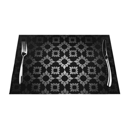 

YFYANG Washable Heat-Resistant Placemats 70% PVC/30% Polyester Baroque Vintage Pattern Kitchen Table Mat 12 x 18 1 Piece
