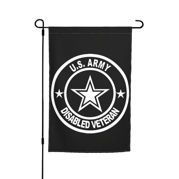 U.S. Army Disabled Veteran Garden Flag 12x18 Inch Indoor Balcony Courtyard Outdoor Decorative Flag
