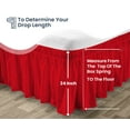 thumbnail image 3 of SGI Bedding 24 Inch Wrap Around Bedskirt | Microfiber Wrap Around Bed Skirt | Fade-Resistant, Wrinkle-free, Anti-static, Decorative, Extra Storage Space, Clutter-Free | Wyoming King, Blood Red, 3 of 8