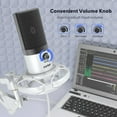 thumbnail image 3 of FIFINE T669 USB Studio Microphone Kit for PC Computer, Podcasting Microphone with Boom Arm Stand, Gain Control for Gaming, Streaming, Recording, White, 3 of 9