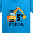 thumbnail image 4 of Inktastic Construction Truck It's My 5th Birthday Youth T-Shirt, 4 of 5