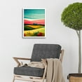 thumbnail image 2 of Four Seasons Colourful Modern Country Landscape Painting Art Print Framed Poster Wall Decor 12x16 inch, 2 of 5