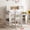 White, variant on Reasea Kids Study Desk and Chair Set with Tiltable Desktop, Hutch & Storage - Wooden Writing Table for Ages 5-12, Pink