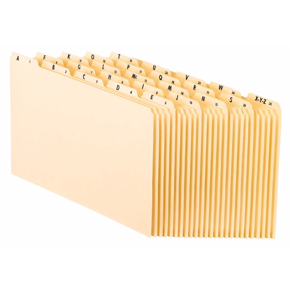 Manila Pressboard Alphabetical Hanging Metal Tab File Hanging Guide