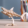 thumbnail image 1 of Build Your Own 3D Wooden Assembly Puzzle Wood Craft Kit Model, North Sea Shark, 1 of 6