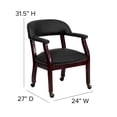 thumbnail image 4 of Pemberly Row Leather Guest Chair with Casters in Black, 4 of 7
