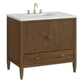 thumbnail image 2 of James Martin Vanities 36" Vanity, Bright White w/ 3 CM Ethereal Noctis Quartz Top, 2 of 7