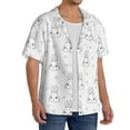 thumbnail image 2 of Sikiie Heart Rabbit Men's Wrinkle Free Untucked Cuban Shirt Business Casual Button Down Shirts Short Sleeve ShirtX-Large, 2 of 5