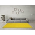 thumbnail image 3 of Ahgly Company Indoor Round Solid Yellow Modern Area Rugs, 5' Round, 3 of 4