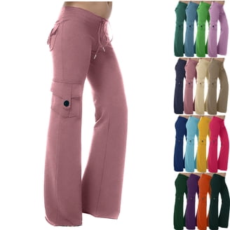 Patlollav Womens Flare Solid Suit Pants Leisure Trousers 95