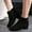Black, variant on POROPL Ankle Boots for Women Square Toe Non Slip Shoes,Boots for Saving Size 5