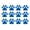 Blue, variant on WIRESTER 3" x 3" Vinyl Decor Decal Sticker Removable For Notebook, Ipad, Car, Set 12pcs - Yellow
