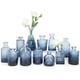 thumbnail image 1 of SUPMIND Jarrón de cristal, juego de 12 pequeños floreros azules para centros de mesa, mini florero vintage a granel para decoración de mesa de boda y hogar, 1 of 1