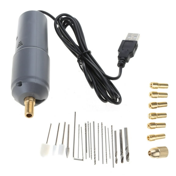 Electric Hand Drill Tools Electrical Pin Vise Kit with Grinding Head Drill Bits for Resin Jewelry Making