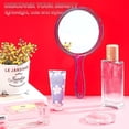 thumbnail image 4 of Hand Mirror Double Sided Handheld Mirror 1x/ 2x Magnifying Glass With Handle Transparent Hand Mirror Round Makeup Mirror(clear), 4 of 5