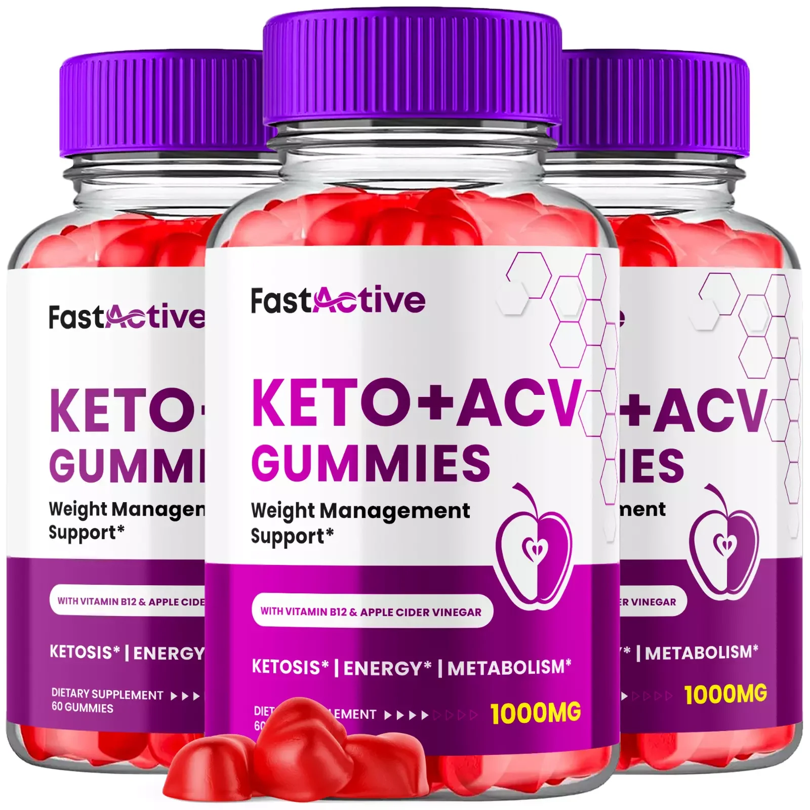 Fast Active Keto ACV Gummies Maximum Strength Weight Management Supplement 180 Gummies