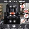 thumbnail image 3 of Sesslife Lift Recliner Chair for Adults, Electric Power Lift Recliners with Heat and Massage, Reclining Mechanism Electric Recliner with USB Port, Cup Holders, for Living Room Home, Black, 3 of 7