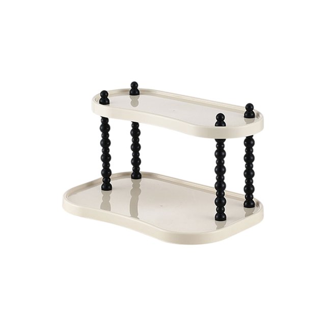 Large Capacity Cream Storage Shelf, Multi-Tier Plastic Organizer for Home Office Decor, Space-Saving Shelf for Books Perfume Makeup